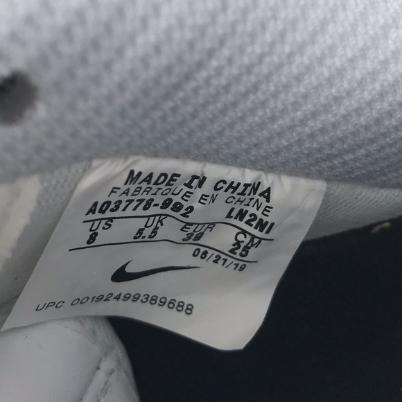 Nike Custom Air Force 1 Leather Parker White RedW - Picture 8 of 8